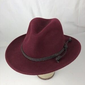 Olive & Pique Women Fedora Hat One Size Purple 100% Wool Coastal Cowgirl Western